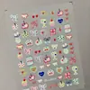 Pegatinas con relieve de Cachorro Lindo Aurora, Lote Mixto Variado Pegatinas de Animales de Dibujos Animados Graffiti 3D para Uñas DIY Modelo Sl