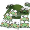 Botón de parche de rana de dibujos animados lindo, venta directa de fábrica en stock, artesanía decorativa hecha a mano, botón de madera pintado