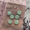 Acessórios de Arte de Unha de Jade Estilo Nacional Personalizados, Estilo Antigo Retrô Fivela de Segurança Estereoscópica Bambu Imitação Jade Verde Acessórios de Unha Vestíveis