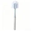 Escova de panela com cabo longo, escova de limpeza de panelas para cozinha doméstica, escova de limpeza para panelas antiaderentes e panelas de ferro, com alça para pendurar e cabo antiderrapante para facilitar a limpeza