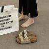 Pantuflas de Verano para Mujer para Exteriores 2025 Estilo Nuevo de Suela Gruesa que Aumentan la Altura Sandalias Casuales de Playa para Combinar con Faldas, Sandalias sin Cierre