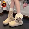 Botas de Nieve con Suela Gruesa para Aumentar la Altura para Mujer 2026 Nuevas de Invierno Elegantes Versátiles con Forro de Terciopelo Espeso Zapatos de Algodón Cálidos