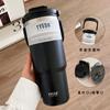 Taza de vacío Taishuo con asa para mujer, gran capacidad, taza de café de acero inoxidable, taza de agua para coche, taza de aspecto atractivo para hombres y niñas