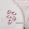 Arte de Uñas Punta Inferior Corazón Torcido Joyería de Diamantes Super Brillante Lujo Cristal Corazón de Melocotón Hacha Diamante Grande Rosa Decoración de Uñas Diamante de Amor