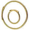 Moda Europeia e Americana Estilo Luxo Leve Joias Simples Versátil Dourado Pulseira de Mola Conjunto de Colar Fornecimento Atacadista