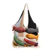 Bolsa de Ombro Transpassada com Franjas e Cores Contrastantes 2026, Bolsa Tote de Grande Capacidade, Bolsa de Mão Crochê Casual para Praia de Verão