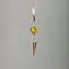 ¡Modelo hecho a mano de cono puntiagudo tridimensional súper brillante! Colgante de Chica Atractiva Pendientes Personalizados Pendientes Retro Punk Hip-Hop