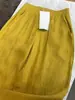 ¡Recomendado! Pantalones Casuales de Lino Tencel Amarillo Jengibre con Cordón para Mujer, Nuevo Estilo Verano 2026, Pantalones Anchos Sueltos y con Caída