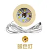 Base de Bola de Cristal Luminosa de Madera Maciza Portalámparas Redondo Luz Nocturna LED Luz Blanca Luz Cálida Enchufe USB Luz Ambiental
