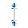 Joyería para piercing de lengua de acrílico transfronterizo, nuevo color de tira para uña de lengua, junta, piercing de pezón de lengua, traje de 12 colores Amazon