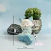 Presente de aniversário, modelo popular online, escultura em madeira de raposa de nove caudas, ornamento de mesa de raposa da sorte colorido, decoração de micro paisagem para escritório e feriados