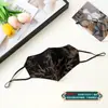 Mascarilla de Seda Hilo Xiangyun Cuatro Estaciones Estampada Doble Capa Esquina del Ojo Correa para la Oreja Ajustable Protección Facial Estilo Occidental de Alta Gama