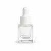 Botellas gotero transparentes esmeriladas de 5 ml, 10 ml y 30 ml en stock del fabricante, Botellas dispensadoras de aceites esenciales de forma irregular y a prueba de luz, Botellas cuadradas para esencias