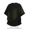 2026 Nuevo Estilo de Verano Camiseta Unisex para Hombre de Gamuza de Manga Corta Estilo Americano Estampada Oversize de Media Manga