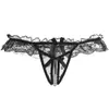 Lencería Sexy Encaje Abierto Cintura Baja Perla Masaje Ropa Interior Sexy Mujer Tentación Sexy Tanga No Necesita Quitarse