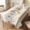 Mantel de Tela Estilo Étnico, Sin Lavar, Mantel Impermeable y a Prueba de Aceite, Mantel de Mesa de Café Estilo Bohemio de Lujo Ligero y de Gama Alta