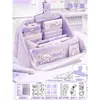 Conjunto de material escolar roxo com tema de filhote para volta às aulas, incluindo um estojo e uma variedade de suprimentos escolares, um presente criativo para estudantes