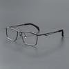 11488 Gafas de Lectura Gafas para Miopía Montura de Gafas Tapa abatible Montura Pura de Titanio Gafas abatibles para Rostro Grande de Negocio Anti-Luz Azul para Hombre