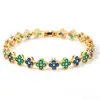Joias Novas com Design de Alto Padrão, Cobre Incrustado com Diamantes, Zircônia, Trevo de Quatro Folhas Colorido, Acessórios de Moda de Nicho Europeus e Americanos