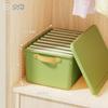 Ins Caja de Almacenamiento tipo Cajón Estilo Crema para Ropa Interior Calcetines con Tapa a Prueba de Polvo Gran Capacidad Caja Organizadora de Ropa