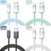 Cable de Datos Trenzado Gradiente Tipo C Transfronterizo, Cable de Carga Rápida para Teléfono Móvil, Adecuado para Huawei, Honor y Apple Cable de Datos de Carga Rápida