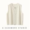 Cárdigan de rombos grueso suelto Chaleco de punto de cachemira para mujer Otoño e Invierno 2025 Chaleco de lana Chaleco Cardigan con cremallera