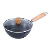 Wok Pequeño Estilo Japonés Transfronterizo para Hogar de Una Persona Fondo Plano Prensado Rotacional Antiadherente Cocina de Inducción Llama Abierta Universal
