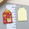 Amuleto de Oração de Liga Acessórios para Joias DIY Chaveiro Fofo de Desenho Animado Criativo Pingente Mensagem de Bênção Pingente de Esmalte