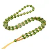 Collar de Cristal de Imitación Hecho Totalmente a Mano Cordón al por Mayor Cadena para Suéter Joyería Lanyard Colgante de Jade