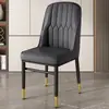 Cadeira de Chá de Luxo Leve, Banqueta de Ferro Forjado para Maquiagem, Cadeira de Lazer, Cadeira de Mahjong, Cadeira de Jantar com Almofada Macia, Cadeira de Metal para Uso Doméstico com Encosto