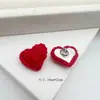 Fivela de Coração Estilo Chanel Fivela de Acessório DIY Tecida à Mão Botão Versátil para Casaco de Lã Tricô