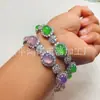 Novo Bracelete de Calcedônia Branca Natural de Alta Qualidade Estilo Chinês com Cravação Completa em Diamante Banhado a Prata para Mulheres