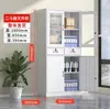 Gabinete de Vestuario de Cinco Puertas con Cerradura para Dormitorio, Vestuario de Personal, Archivador de Oficina de Cristal, Gabinete Metálico para Almacenamiento de Archivos
