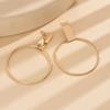 Simple Metal Círculo Grande Clip para Oreja Moda Mujer Exagerado Geométrico Redondo Clip Pendientes Europeo y Americano Transfronterizo Nuevo