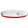 Melamina Fast Food Comercial Criativo Oval Duas Cores Prato de Lanche Pai e Filho Tigela de Arroz Prato Imitação de Porcelana Prato para Pato Assado Carne Assada