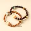 Pulsera curativa de 2023 con diseño de raíz de asta de oso, original de sándalo, tejida a mano, de un solo círculo, para hombres y mujeres.