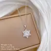 [Aço Titânio] Micro Cravação Entrada Luxo Zircônia Floco de Neve Fofo Exquisito Micro Cravação Colar Mulheres Tendência de Moda Corrente da Clavícula Fabricantes