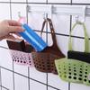 Estante de almacenamiento para cocina, escurridor de grifo, botón a presión ajustable, estante de almacenamiento de plástico, bolsa para fregadero
