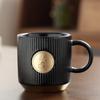 Taza de café de cerámica sencilla de estilo nórdico, taza de café con leche a rayas, taza de leche, taza de agua, venta al por mayor