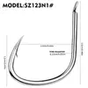 Anzol Simples para Isca, Anzol Amarrado Iseni com Anzol de Placa de Ferro com Farpa, Anzol de Pesca Marinha para Robalo e Robalo-do-Mar, Anzóis de Pesca em Atacado