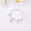 Pulseira de Cristal Cão Canela Ins para Meninas Sanrio Casal Cristal Cristal Rosa Pulseira Floral Estudante Melhor Amigo Presente