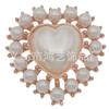Fabricantes transfronterizos corazón perla flor plato hebilla de diamante joyería DIY fondo plano forma de corazón aleación lazo accesorios para bolso