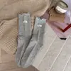 Meias de tecido estilo coreano com borda de babados, meias de algodão cano médio de cor sólida, nova coleção de outono, design de renda doce e delicado, meias versáteis para mulheres
