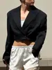 Suporte Lombar Europeu e Russo Almofada de Ombro Estilo Ocidental Casaco Francês com Gola Grande Cardigan Casual de Manga Longa Novo Verão 2026
