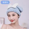 Gorro Grueso de Coral Fleece para Secar el Cabello, Súper Absorbente y de Secado Rápido, Estilo para Mujer con Lazo, Suave Turbante para la Cabeza, Gorro de Ducha, Toalla para Secar el Cabello al por Mayor