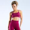 Sutiã Esportivo de Nylon à Prova de Choque de Alto Impacto com Costas Cruzadas, Grande, Sem Costas, para Yoga, Roupa Íntima