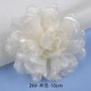 4-10cm fábrica em estoque camélia borda queimada flor chapelaria tecido flor feita à mão acessórios flor de tecido acessórios DIY broche