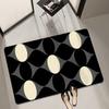 Tapete de Piso Minimalista Estilo Barro de Diatomeas Blanco y Negro para Hogar, Baño, Entrada, Puerta, Inodoro, Absorbente de Agua, Alfombra para Pies