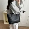 Bolso Tote con Textura Tejida Bolso Casual para Mujer 2026 Nuevo de Moda Gran Capacidad Moda Bolso de Hombro Único para el Trabajo