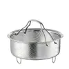 Vaporera pequeña de acero inoxidable 304, canasta escurridora, canasta para preparación de alimentos, canasta para lavar frutas, canasta para cepillo de olla caliente, vaporera para arroz, rejilla para vaporizar, vaporera portátil